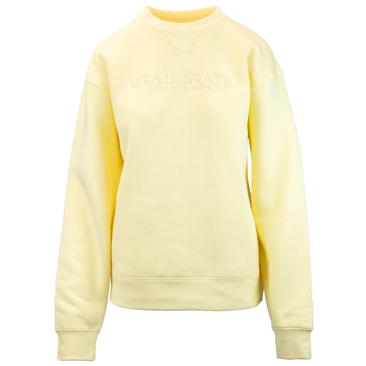 Utah State University Embroidered Crew Sweatshirt cocoa butter